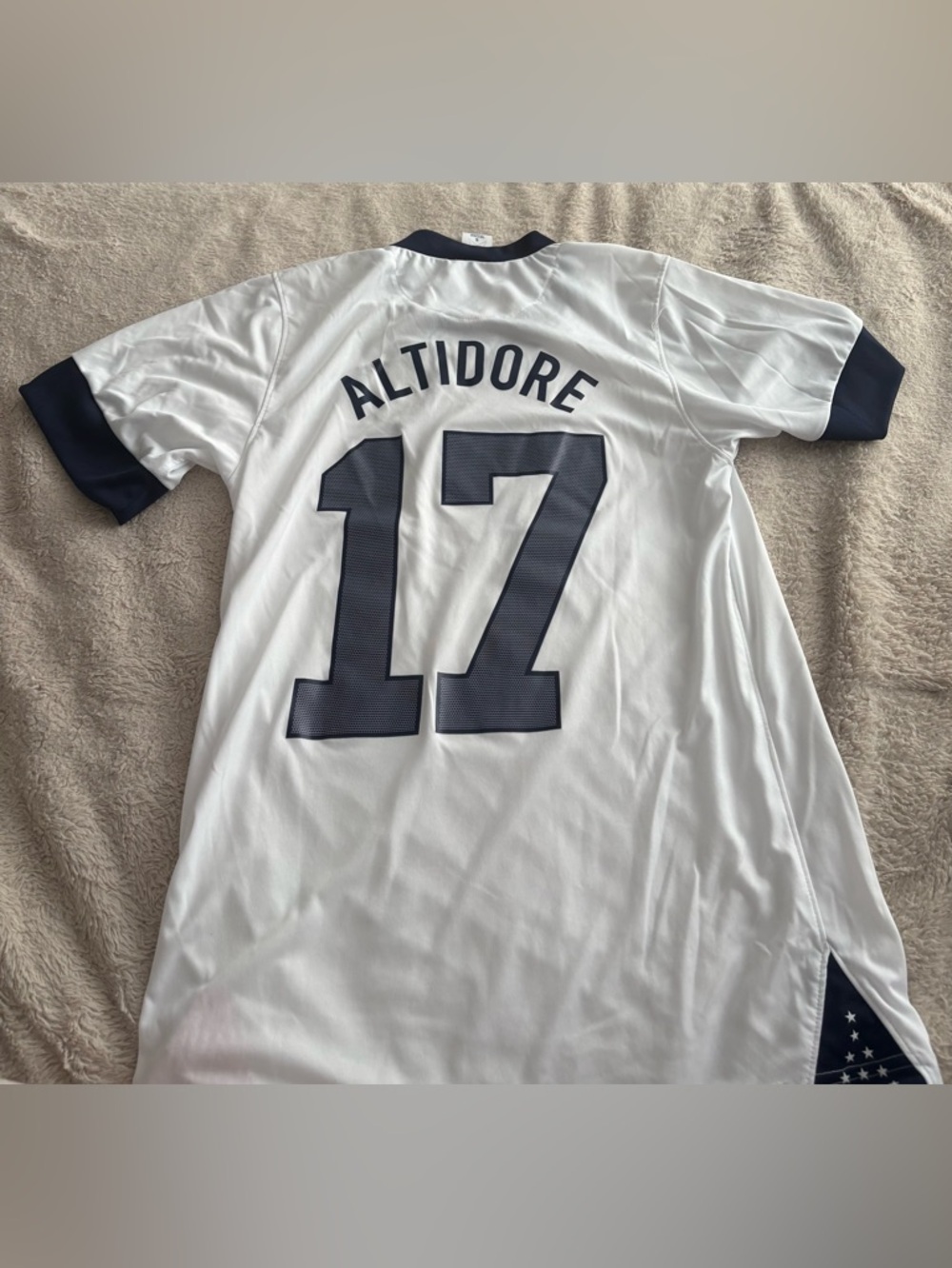 USA soccer jersey: Altidore national jersey 2008 Centennial Y2k World Cup.